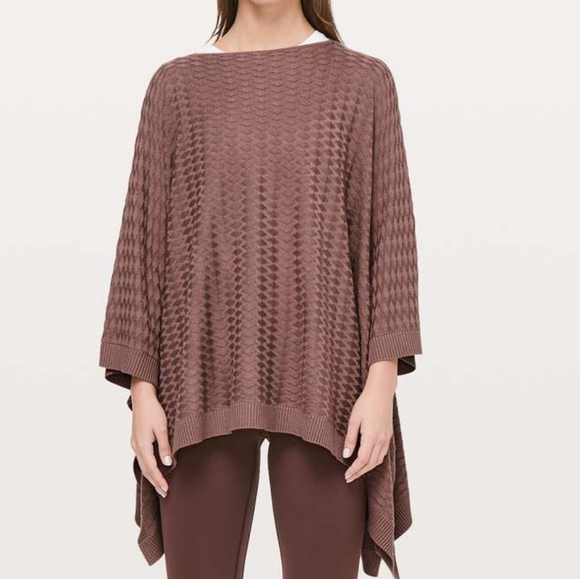 Lululemon Retails Divinity Poncho Woven, Color Spanish Oak Sz OS - Picture 1 of 11